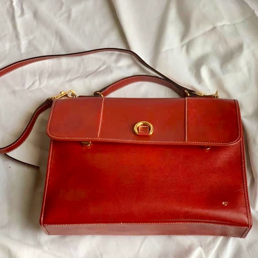 Lancel Red Leather Shoulder bag